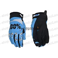 Перчатки мото 100% №11 light blue/white (S) мотокросс