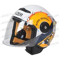 Шлем мото открытый HIZER (Хайзер) J511 №1 yellow/black (S) детский