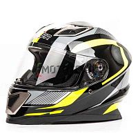 Шлем мото интеграл HIZER (Хайзер) B562 (M) #1 black/yellow