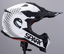 Шлем мото кроссовый Sparx (Спаркс) Raptor (JH-601) белый/чёрный S