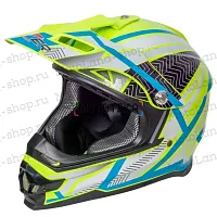 Шлем мото кроссовый HIZER (Хайзер) B6196 №1 (XL) yellow