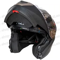 Шлем мото модуляр HIZER (Хайзер) 625 №1 (M) matt black (2 визора)