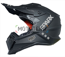 Шлем мото кроссовый Sparx (Спаркс) Raptor (JH-601) чёрный матовый 2XL