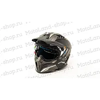 Шлем мото мотард GTX 690 №1 (M) BLACK/BLACK WHITE