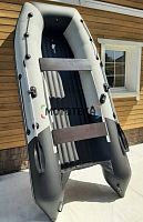 Лодка ПВХ Таймень RX 3900 НДНД светло-серый/чёрный