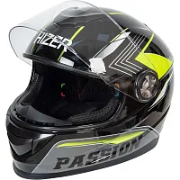 Шлем мото интеграл HIZER (Хайзер) B565 №3 (L) black/yellow