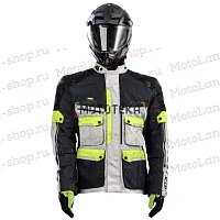 Куртка мотоциклетная (текстиль) GTX EJ-2402 BLACK/LIGHT GREY/NAVY (XXL)