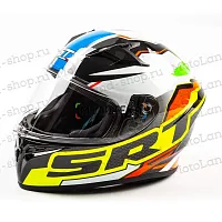 Шлем мото интеграл GTX 578 №2 (XL) BLACK/ ORANGE GREEN