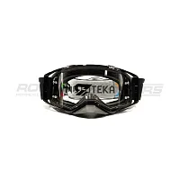 Очки кроссовые ROCKOT (Рокот) RM-135 (чёрный/прозрачная, Anti-Scratch)