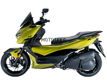 Скутер Zontes (Зонтес) ZT350 - M (ZT1P77MP EFI) 15/14 жёлтый с ПТС