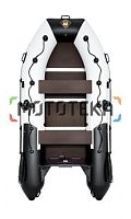 Лодка ПВХ Ривьера Максима 3600 СК светло-серый/чёрный