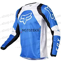 Джерси/футболка для мотокросса (детская) FOX (Фокс) №3 / Blue/White (рост 140-145 см)
