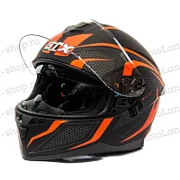 Шлем мото интеграл GTX 5672 №4 (M) BLACK/RED GREY