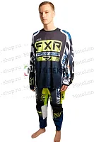 Штаны для мотокросса FXR №4 (XL) blue/black/white/neon green