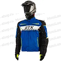 Куртка мотоциклетная (текстиль) GTX EJ-2412 BLACK/LIGHT BLUE (XXL)