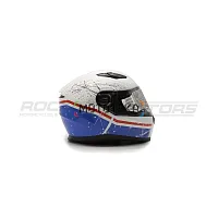 Шлем интеграл с очками ROCKOT (Рокот) RM-133 Daring (XS) (белый/синий/красный глянцевый)