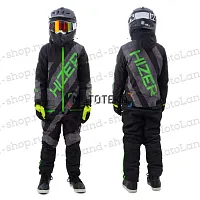 Комбинезон для снегохода (детский) HIZER (Хайзер) №5 black-green (текстиль) (16Y)
