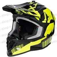 Шлем мото кроссовый GTX 633 №6 (M) BLACK/FLUO YELLOW