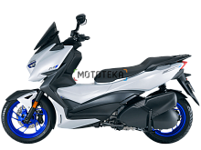 Скутер Zontes (Зонтес) ZT350 - M (ZT1P77MP EFI) 15/14 серебристый с ПТС