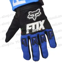 Перчатки мото (детские) FOX (Фокс) №3 Black/Blue (14 см/4-5 лет) мотокросс