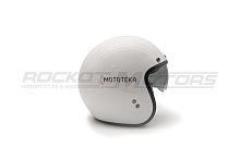 Шлем открытый с козырьком ROCKOT (Рокот) RM-391 Classic White (S) (белый глянцевый однотонный)
