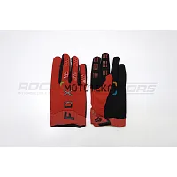 Мотоперчатки кроссовые FOX #3 (M, красный/чёрный)