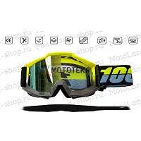 Очки мотокросс 100% №02 black/yellow frame
