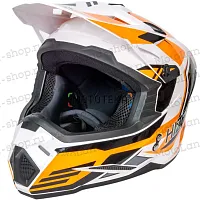 Шлем мото кроссовый HIZER (Хайзер) J6801 №7 (S) neon yellow