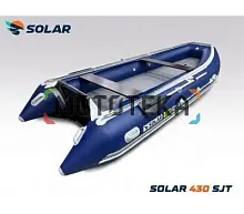 Лодка ПВХ SOLAR (Солар) 430 super jet tunnel синий
