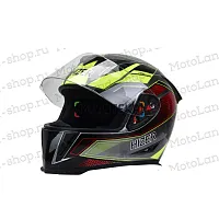 Шлем мото интеграл HIZER (Хайзер) J5311 №4 (M) gray/neon yellow