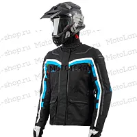 Куртка мотоциклетная (текстиль) женская GTX EJ-2424 BLACK/LIGHT BLUE (XXL)