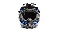 Шлем мото кроссовый HIZER (Хайзер) B6196 (M) #2 black/blue