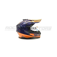 Шлем кроссовый ROCKOT (Рокот) RM-217 Soul GL (XS) (оранжевый/синий глянцевый)