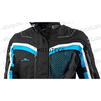 Куртка мотоциклетная (текстиль) женская GTX EJ-2424 BLACK/LIGHT BLUE (XL)