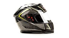 Шлем мото интеграл HIZER (Хайзер) J5311 (M) #1 black/lemon
