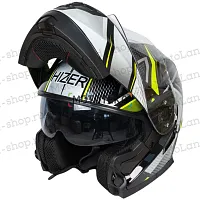 Шлем мото интеграл HIZER (Хайзер) B5162 №3 (S) black/lemon