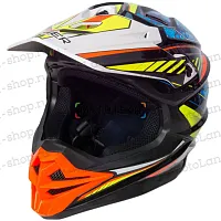 Шлем мото кроссовый HIZER (Хайзер) J6803 №4 (XL) BLACK/BLUE