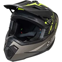 Шлем мото кроссовый HIZER (Хайзер) J6801 №1 (S) gray/lemon