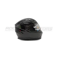 Шлем интеграл с очками ROCKOT (Рокот) RM-133 Solid Dark (S) (чёрный глянцевый однотонный)