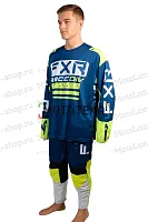 Джерси/футболка для мотокросса FXR №3 (L) blue/yellow/white