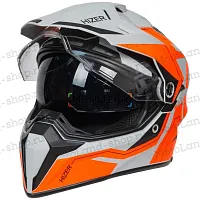 Шлем мото мотард HIZER (Хайзер) J6808 №1 (M) matte grey