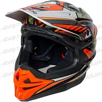 Шлем мото кроссовый HIZER (Хайзер) J6803 №6 (S) BLACK/BLUE/GREEN