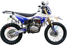 Мотоцикл кроссовый / эндуро BSE (БСЕ) Z3 Blue Night 21/18 1 (алюминиевая защита рук, USB зарядка, стоп-сигнал, ЖК-панель, БЕЛЫЙ ПЛАСТИК)