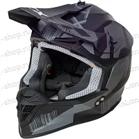 Шлем мото кроссовый GTX 633 №7 (M) BLACK/GREY