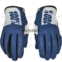 Перчатки мото 100% №1 blue/white (L) мотокросс