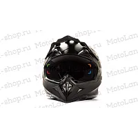 Шлем мото кроссовый HIZER (Хайзер) 615 №2 (L) matt black