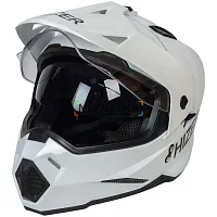 Шлем мото мотард HIZER (Хайзер) J6802 №2 (L) white (2 визора)